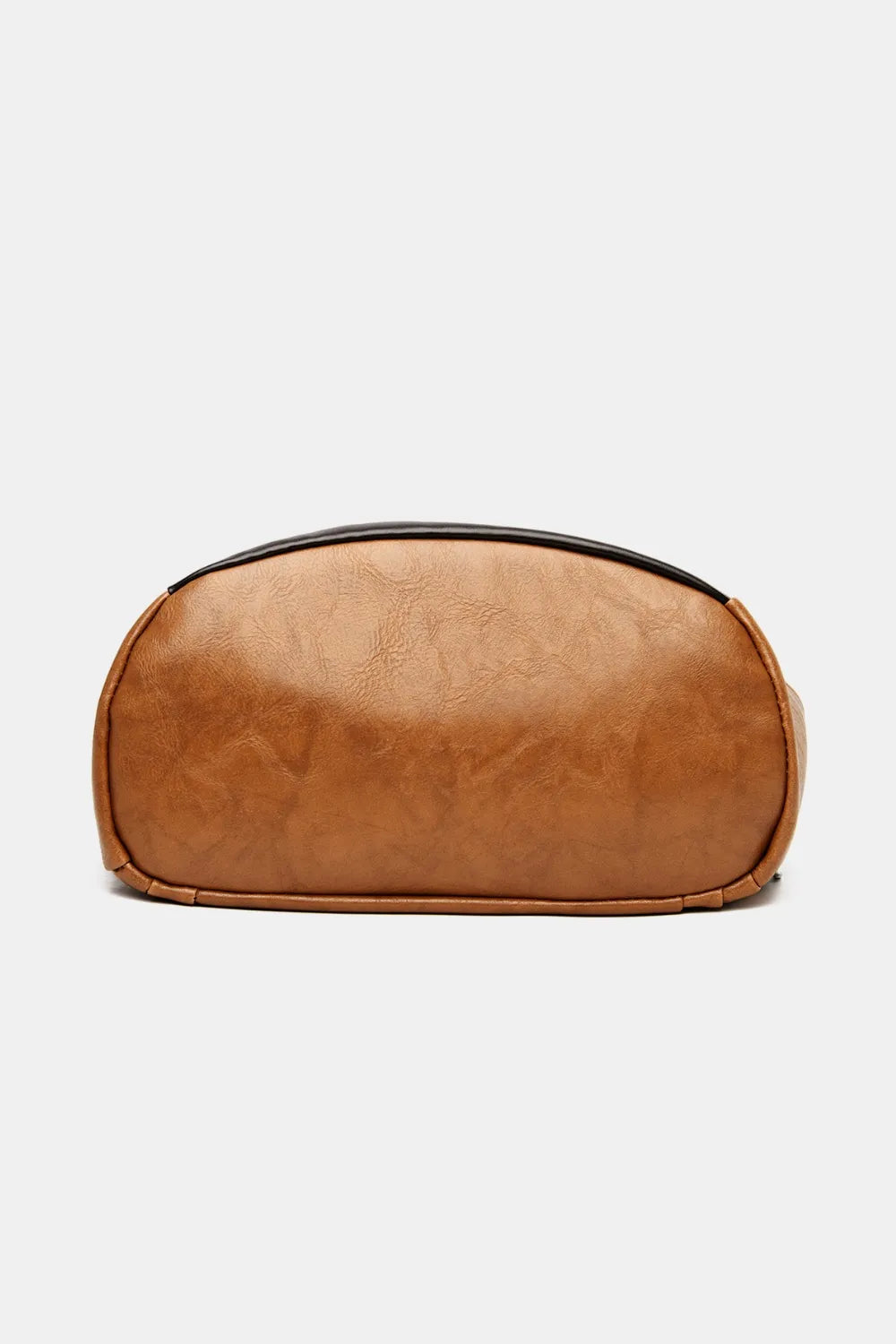 Leather Backpack Bag in Black, Caramel, and Dark Green