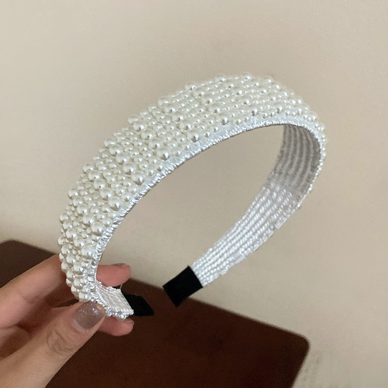 Black And White Plaid Woven Headband