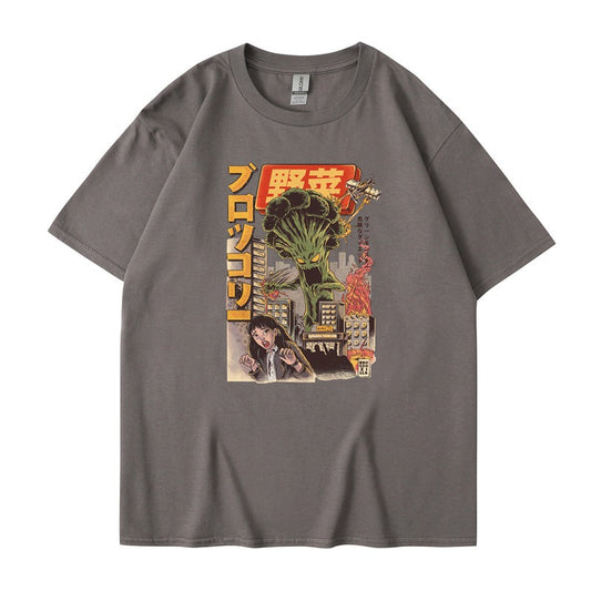 Playful Harajuku Style Short Sleeve T-Shirt for Men & Women