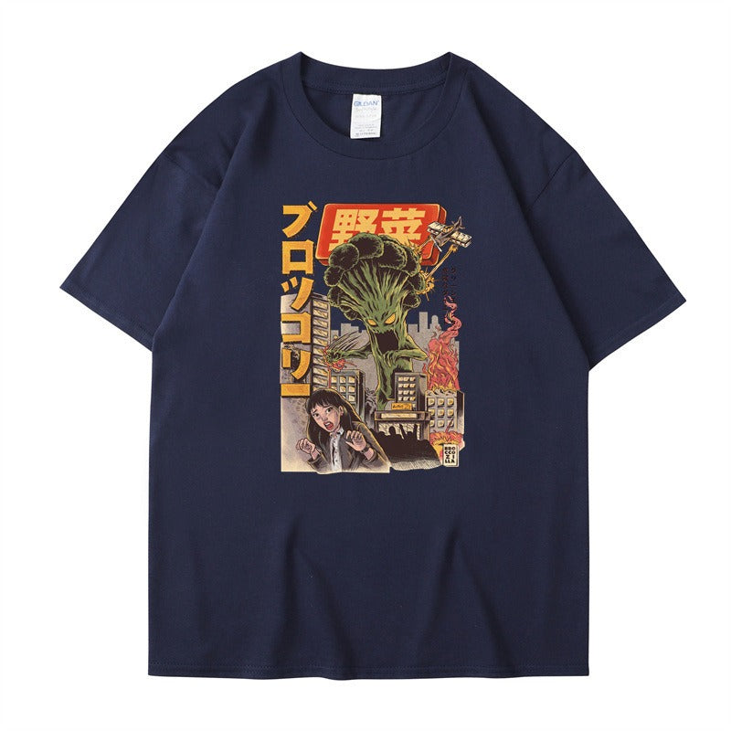 Playful Harajuku Style Short Sleeve T-Shirt for Men & Women