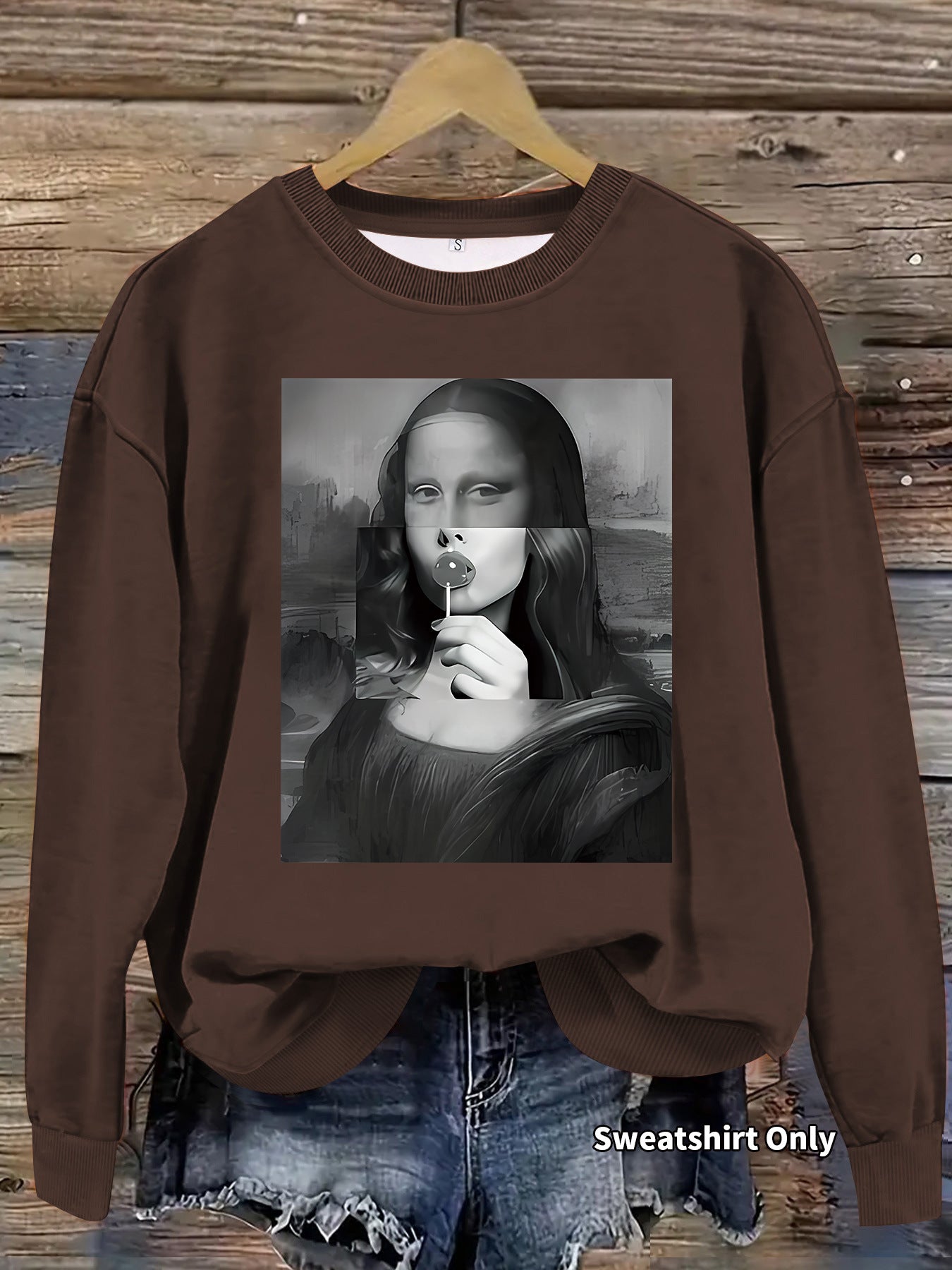 Mona Lisa Printed Hoodie