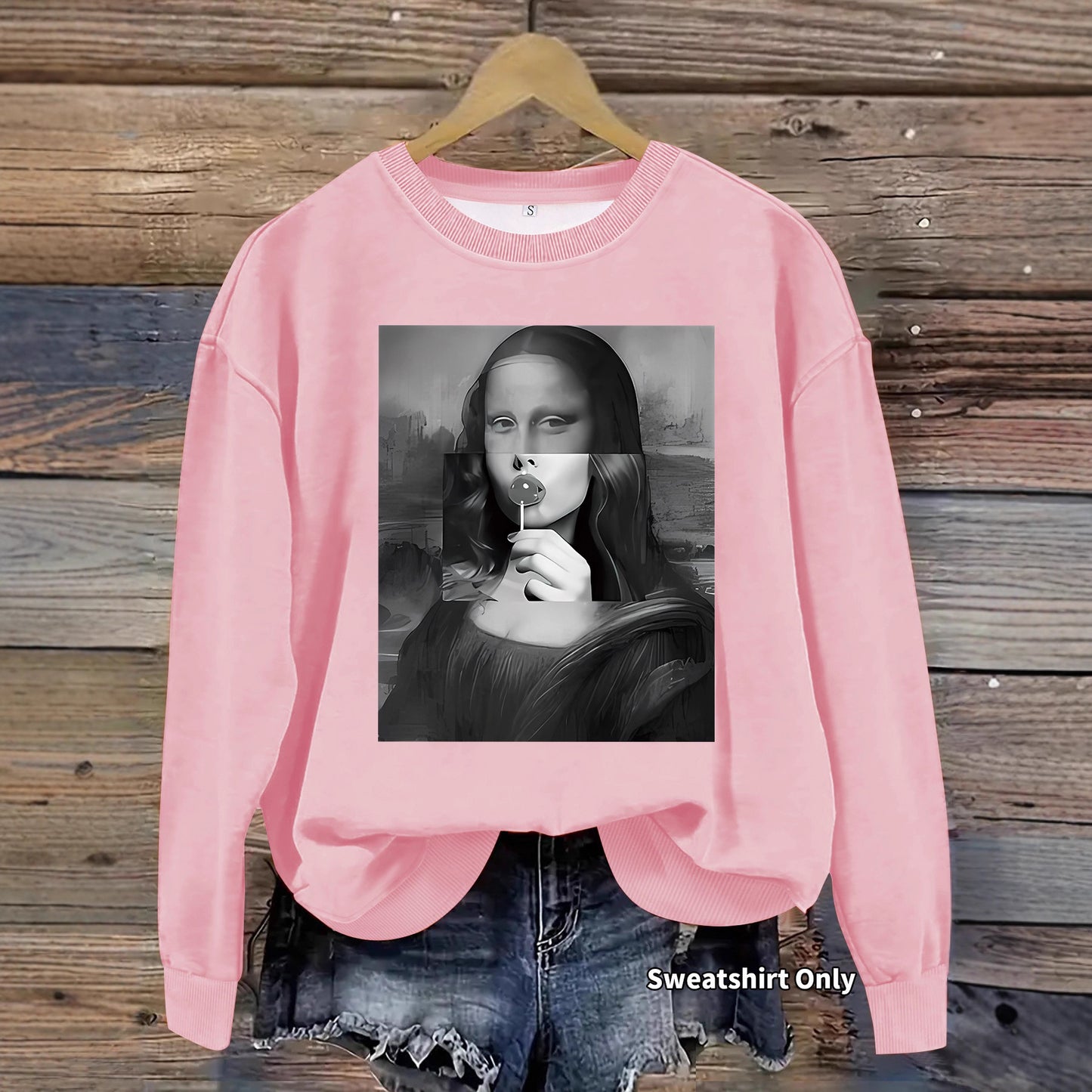 Mona Lisa Printed Hoodie