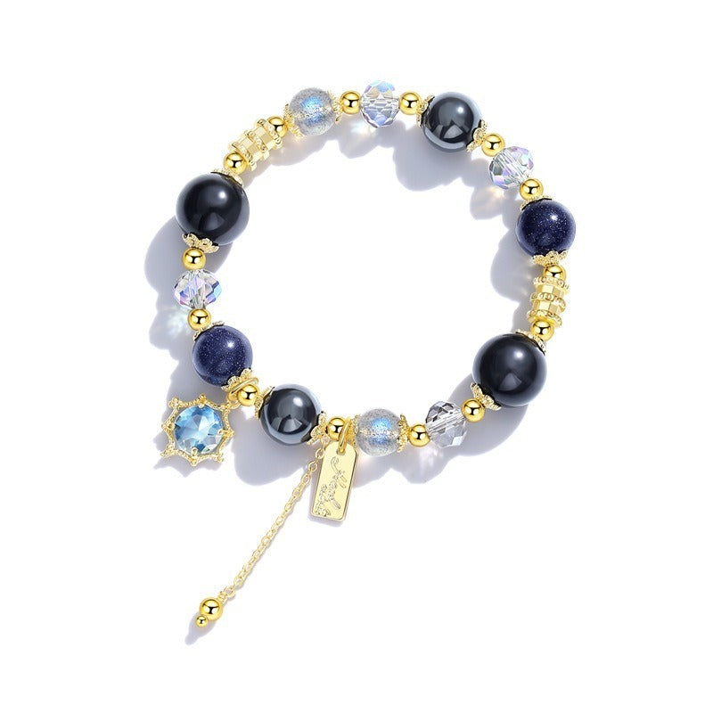 Starry Sky Obsidian Galaxy Bracelet - Unisex Harajuku Style