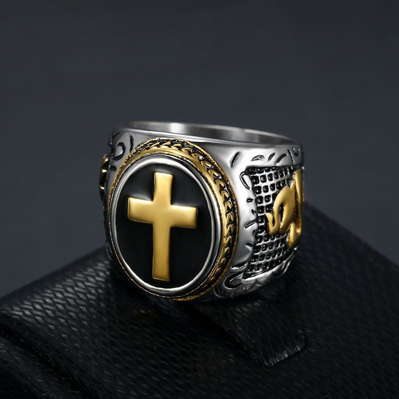 Playful Cross Jewelry - Titanium Steel Gold Plated