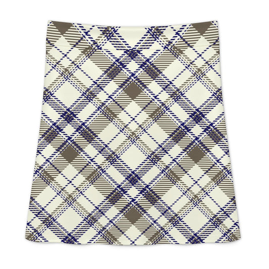 Classic Plaid Zipper Skirt Women's Short Dress