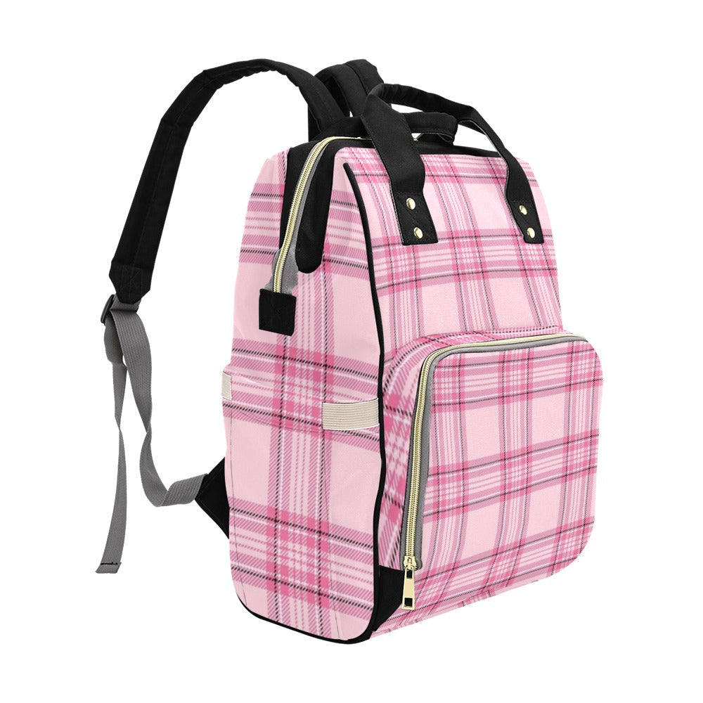 Pink Plaid Harajuku Backpack