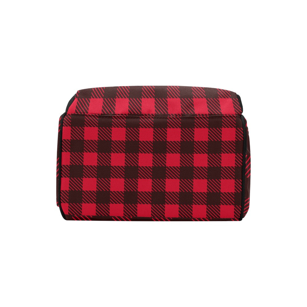 Red/Black Checkerboard Lumberjack Multi-Function Backpack