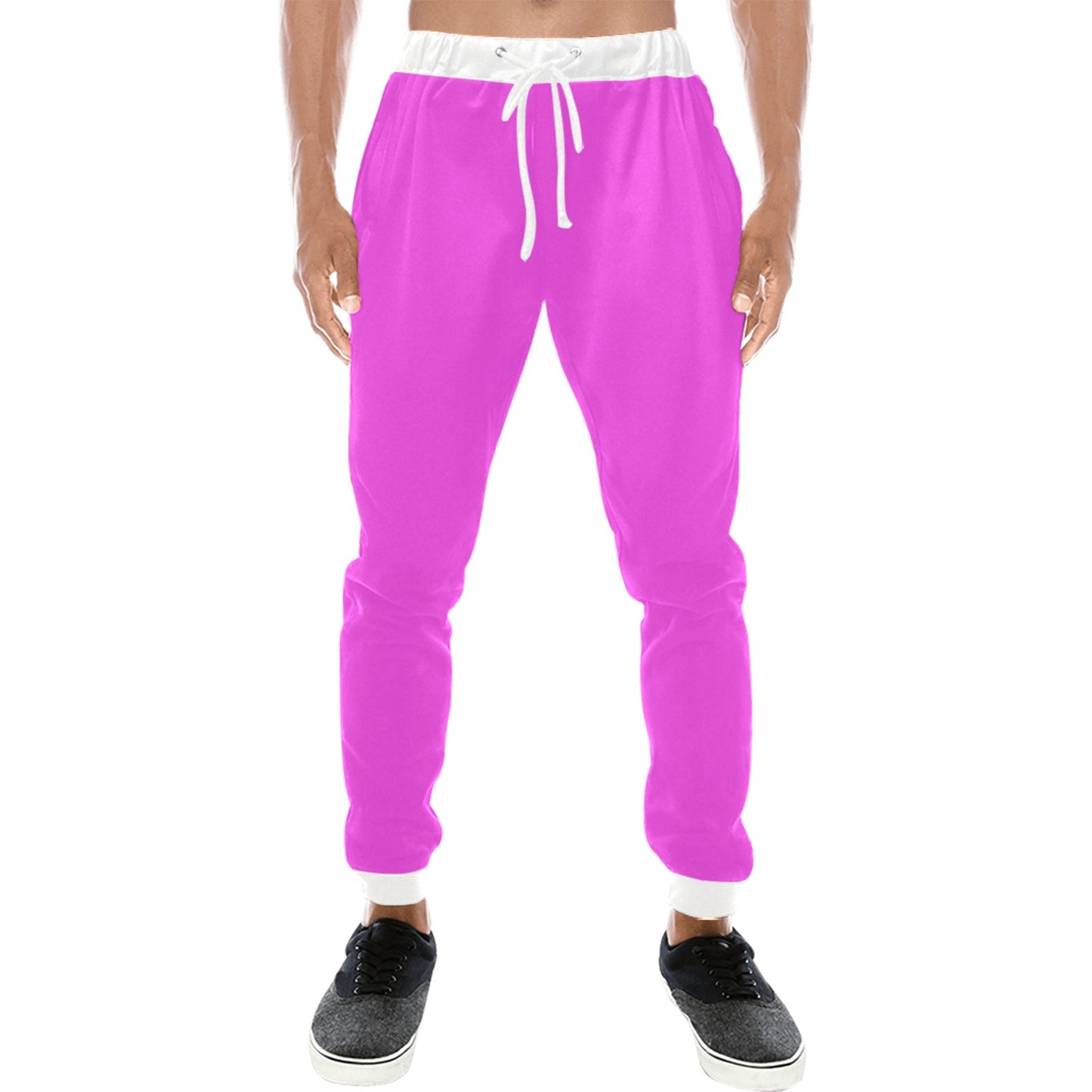 Highlighter Purple Casual Baggy Slacks Joggers