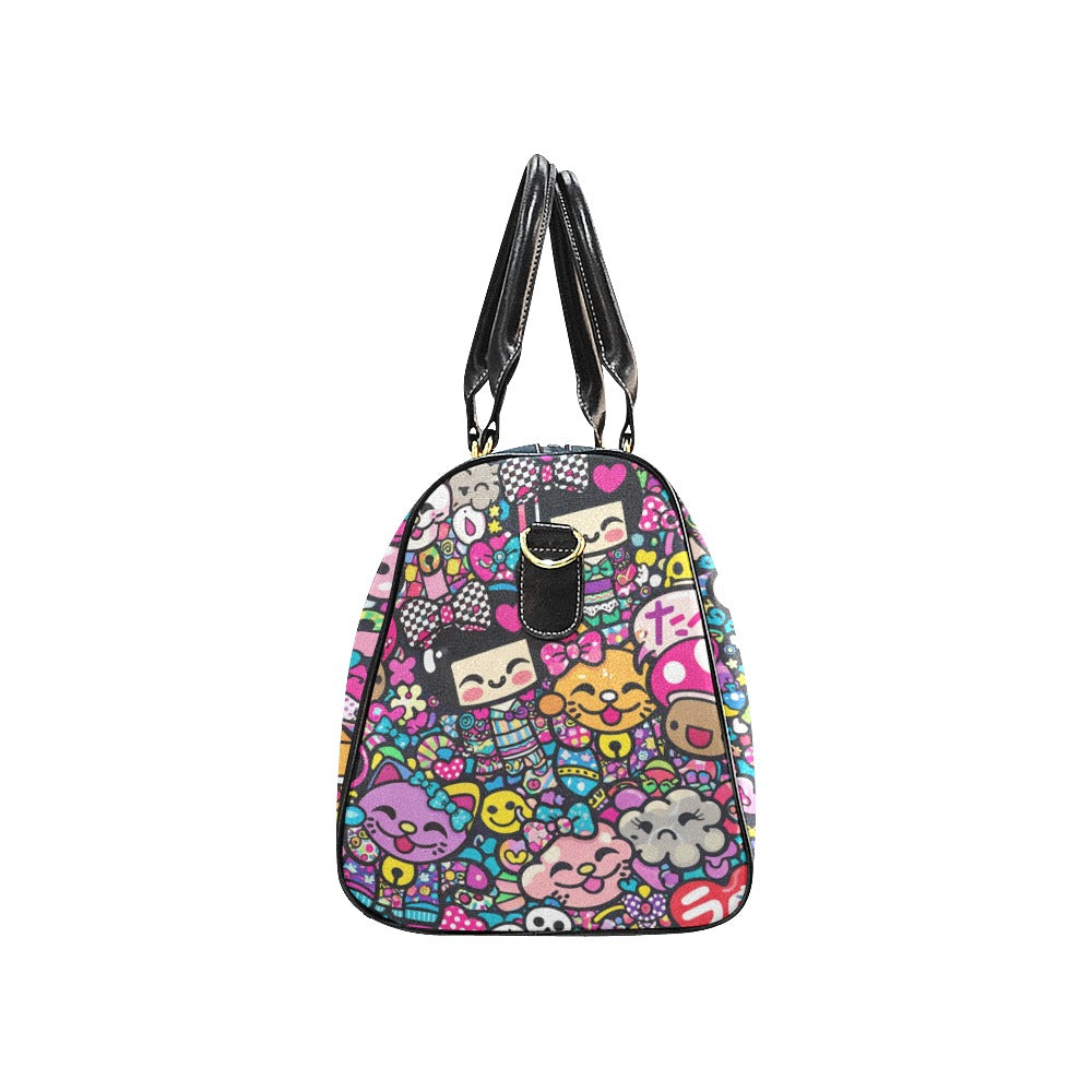Harajuku Pop Parade Travel Bag (Black) Large