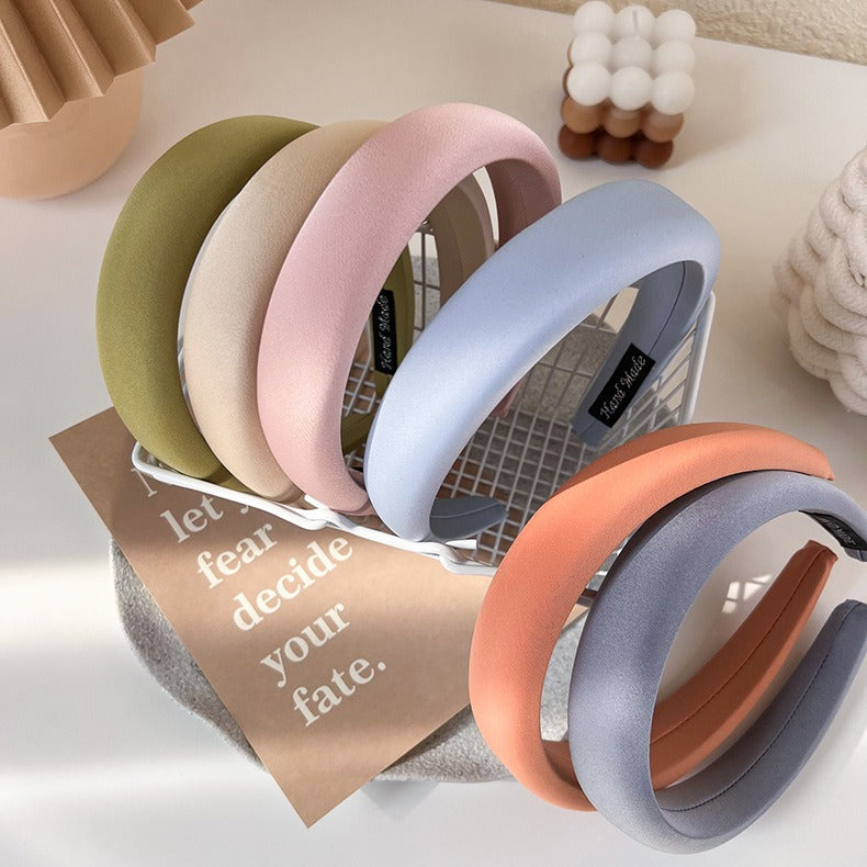 Satin Wide-Brimmed Headband for Women