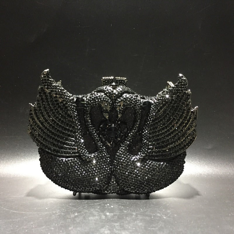 Swan Diamond Studded Dinner Bag