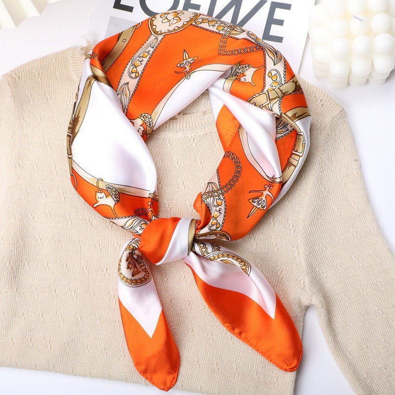 Harajuku Style Silk Touch Square Scarf