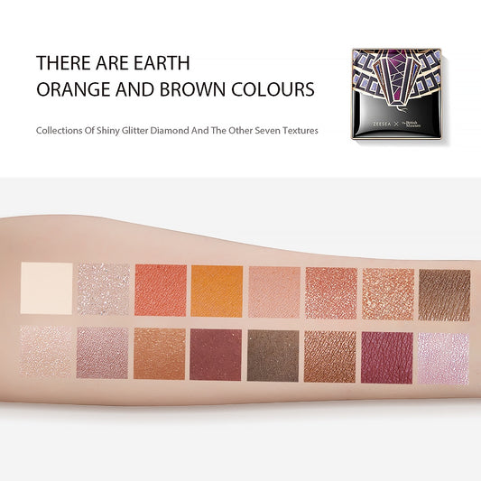 16 Color Egyptian Eyeshadow Palette - Holographic & Matte