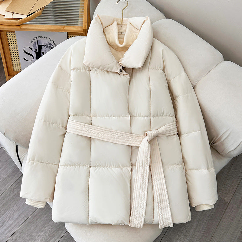 Harajuku Style Winter Thick Stand Collar Parka for Women