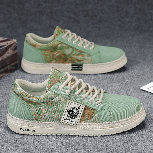 Trendy Harajuku Men's Casual Linen Board Shoes