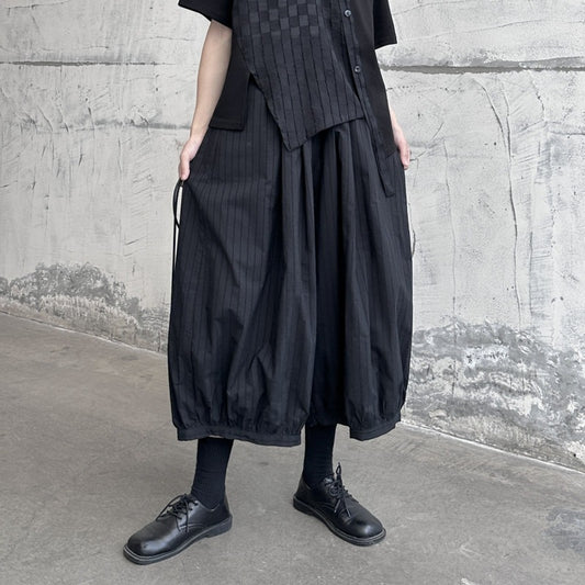 Goth Women Loose Ninth Pants - Harajuku Fashion