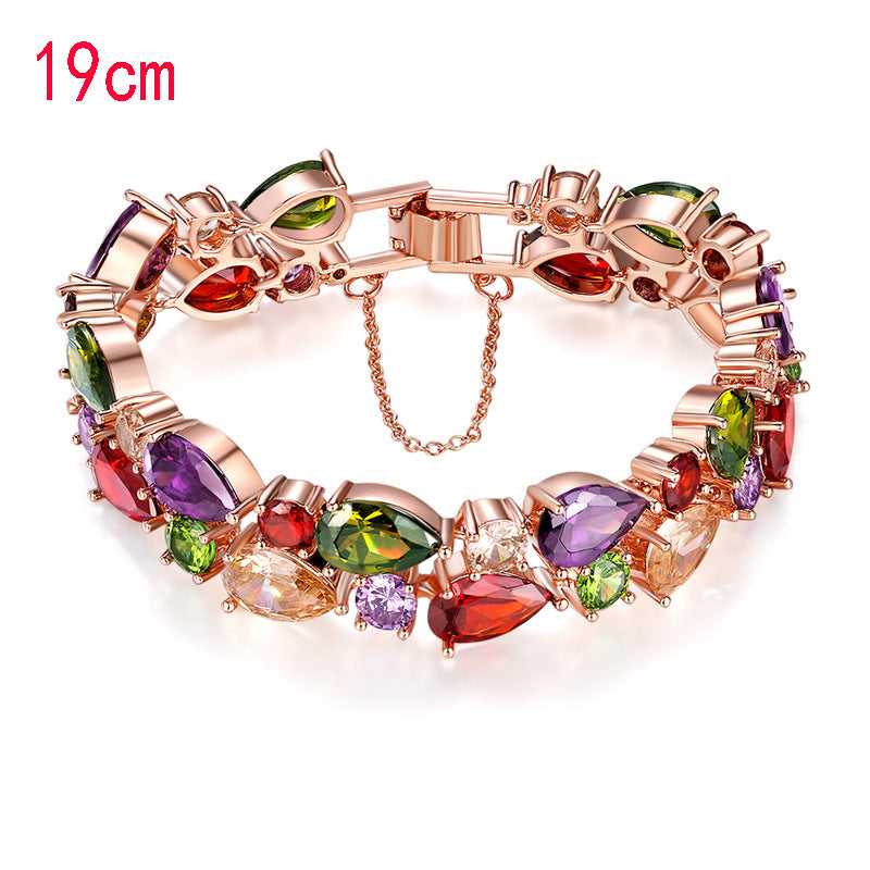 Mona Lisa Colorful Zircon Bracelet in Rose Gold