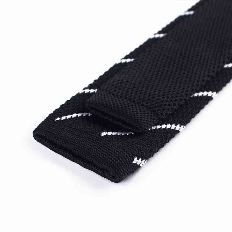 Twill Knitted Tie - Men's Stripe Contrast Tie