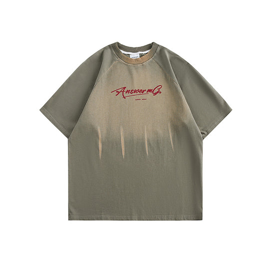 Gradient Washed Loose Fit Men's Short Sleeve Tee