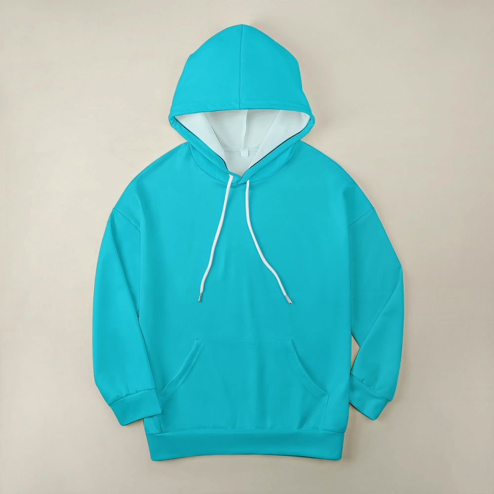 Highlighter Blue Dropped Sleeve Hoodie