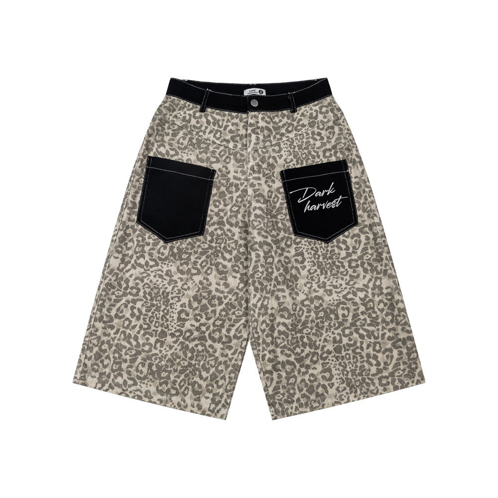 Harajuku Leopard Print Denim Shorts — Bold Harajuku Street Style