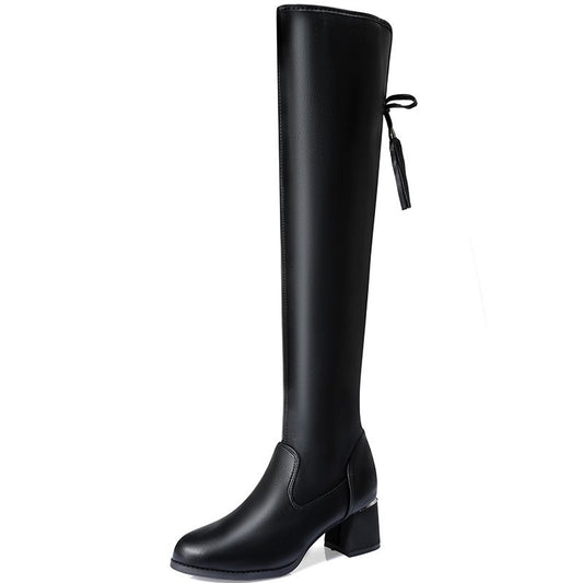 Trendy Harajuku Style Long Sleeve Over Knee Boots