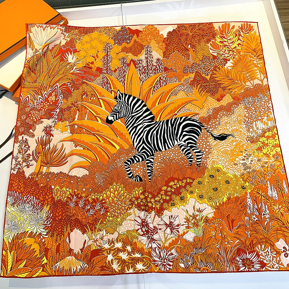 Handmade Jungle Horse Square Scarf - Harajuku Style