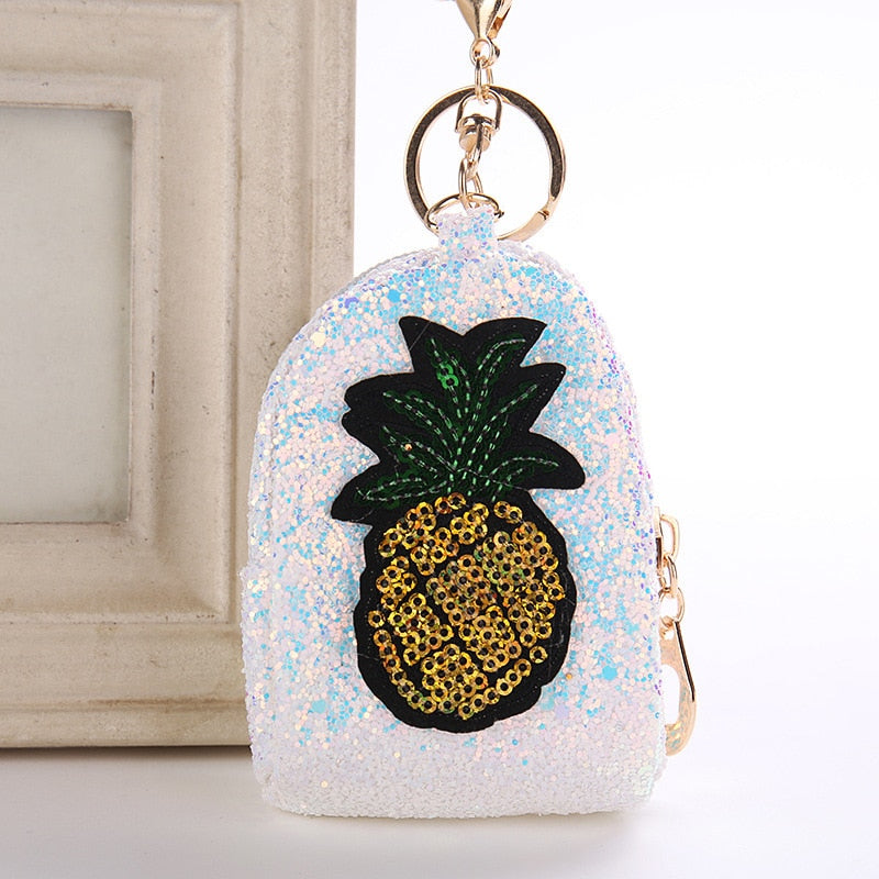 Cute Pineapple Keychain Glitter