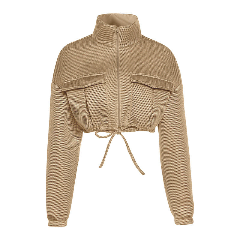 Harajuku Style Women's Open Navel Short Jacket Coat