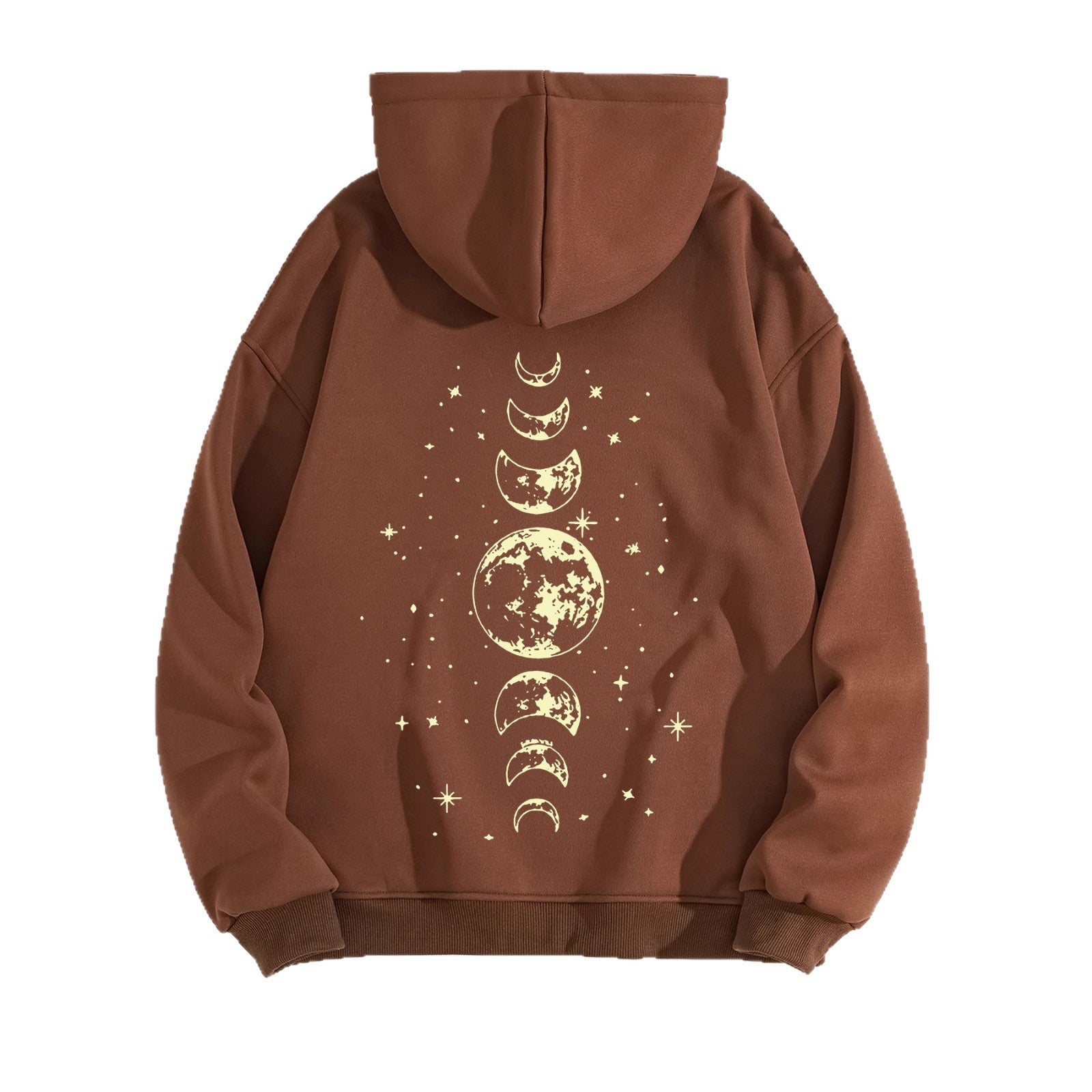 Half Moon and Full Moon Pattern Hoodie