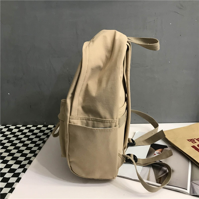 Harajuku Style Anti-Theft Canvas Backpack for Girls