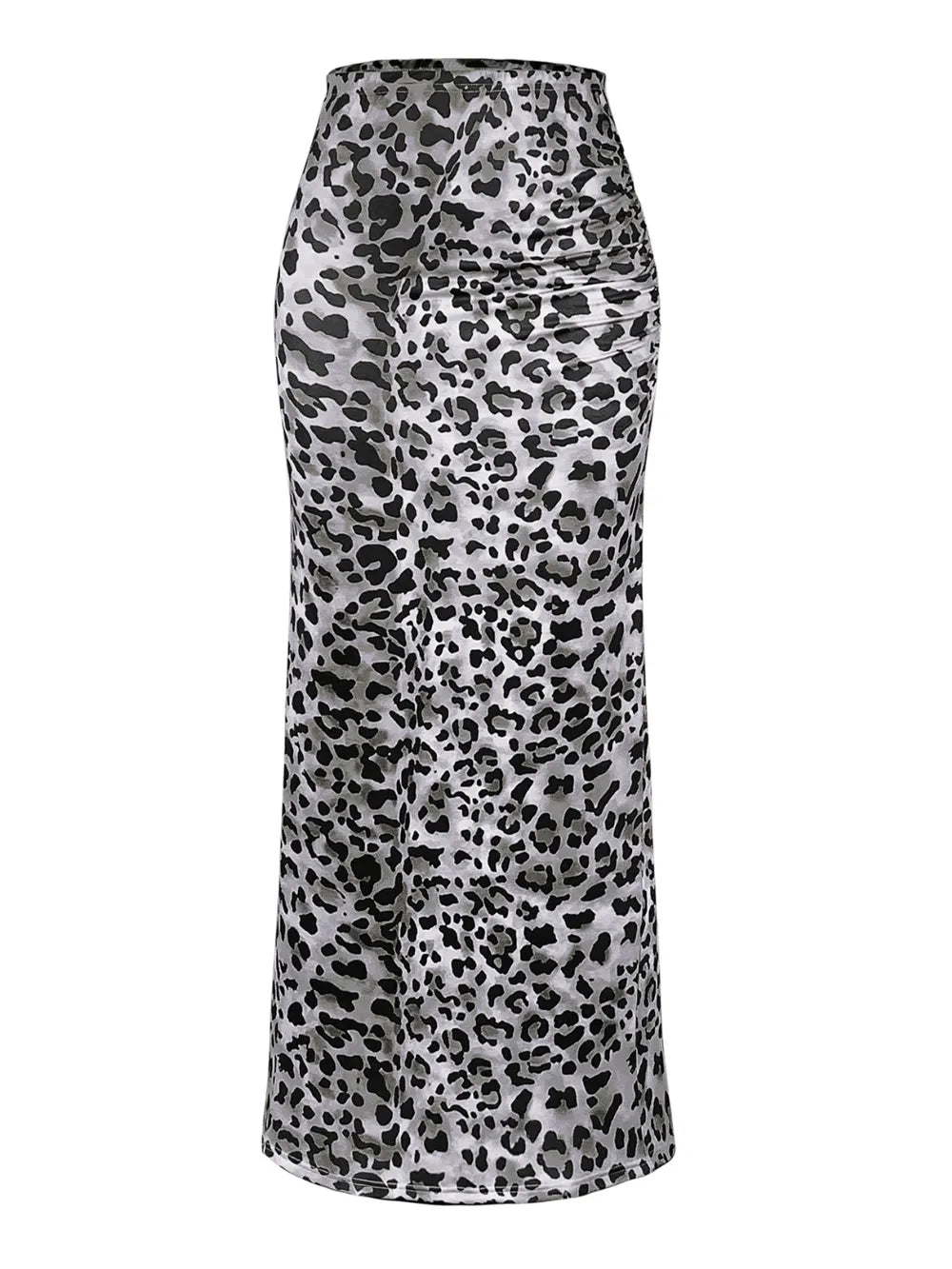 Honey Slit Leopard Midi Skirt - Harajuku Fashion