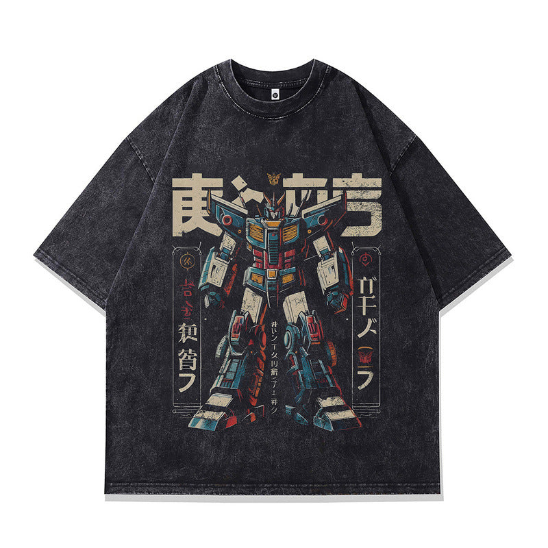 Men's Harajuku Anime Digital Print Short Sleeve Tee