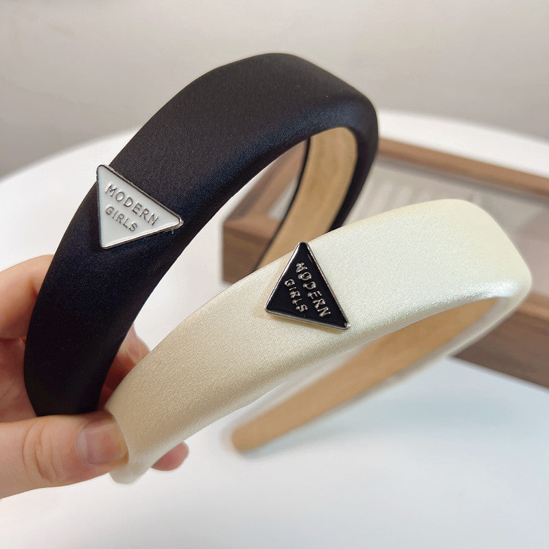 Thick Sponge Triangle Headband - Mercerized Satin