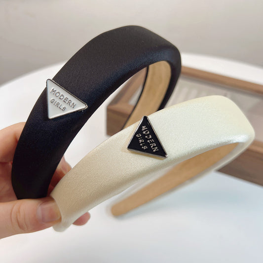 Thick Sponge Triangle Headband - Mercerized Satin