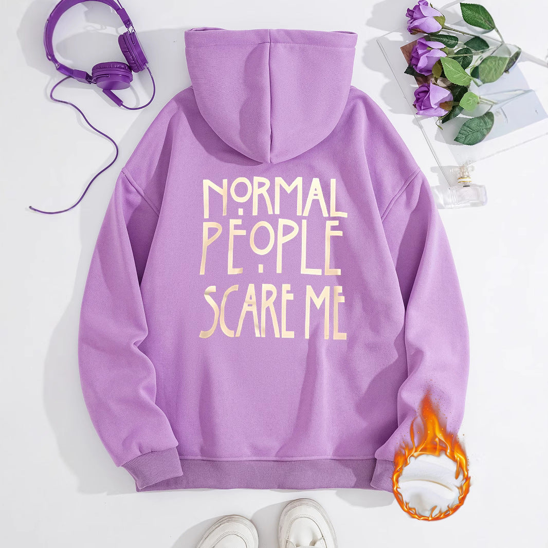 Hooded Long Sleeve Fleece Hoodie with Kangaroo Pocket