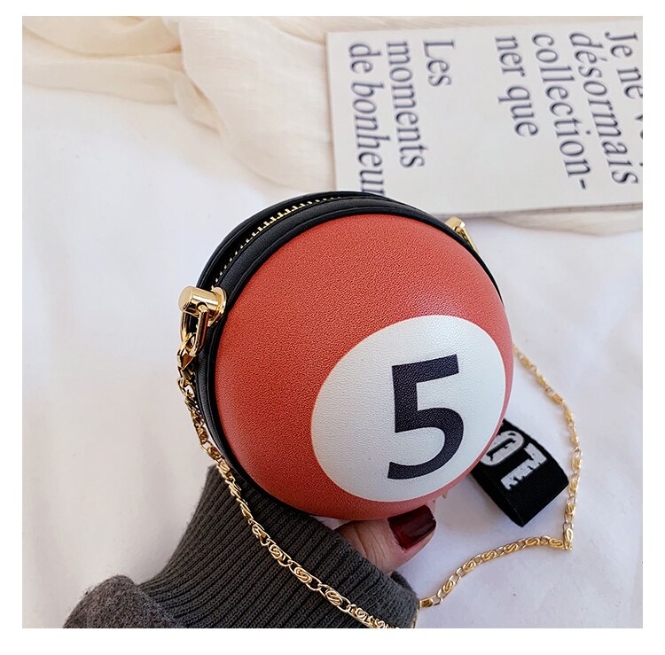 Harajuku Playful Billiard Mini Chain Bag for Girls