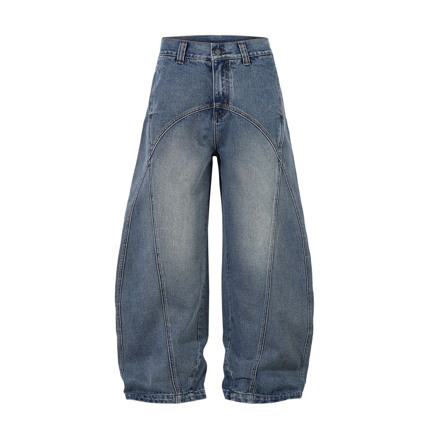Playful Wash Wide Leg Loose Jeans