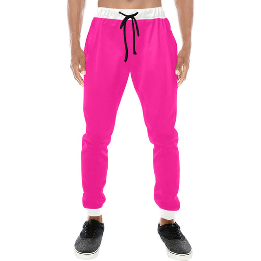 Highlighter Pink Casual Baggy Joggers