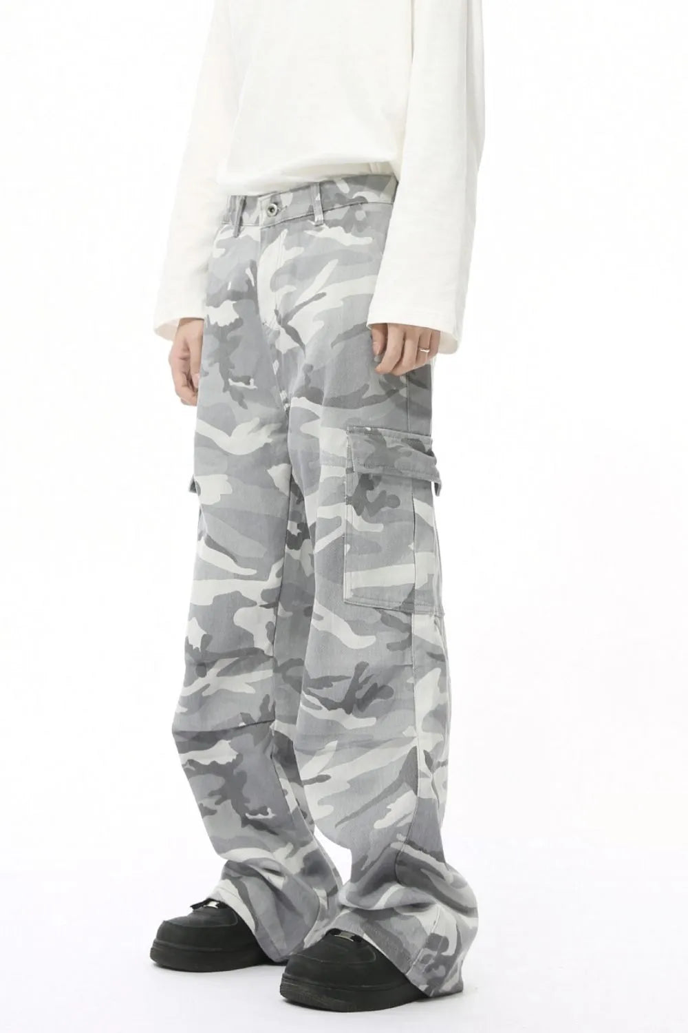 Harajuku Style Camouflage Cargo Jeans with Pockets