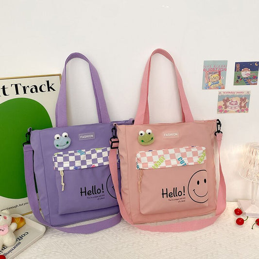 Korean Cartoon Large-Capacity Canvas Shoulder Bag