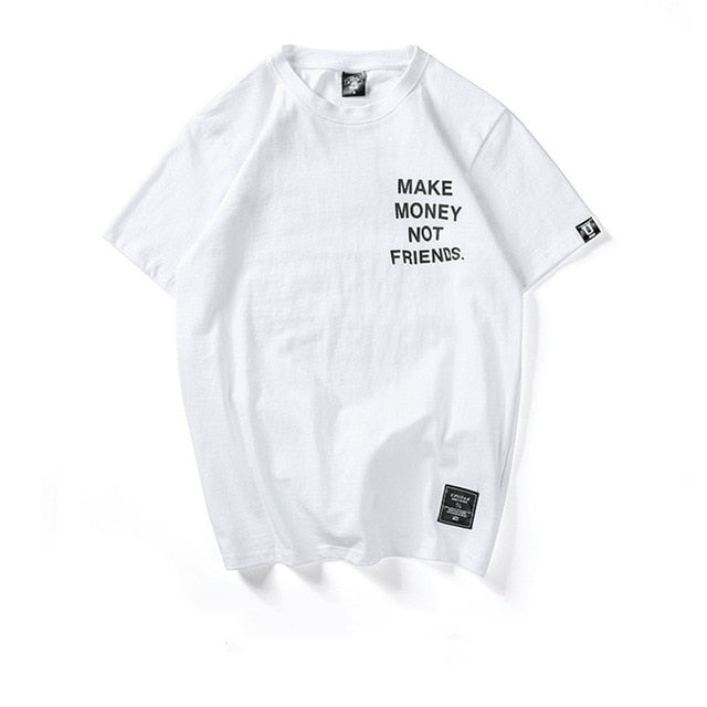 Harajuku Style Men's Cotton T-Shirt - Hip Hop Streetwear