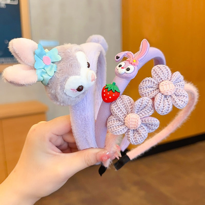 Cartoon Milk Curry Rabbit Plush Hair Band and Clip - Cute Hair Accessories