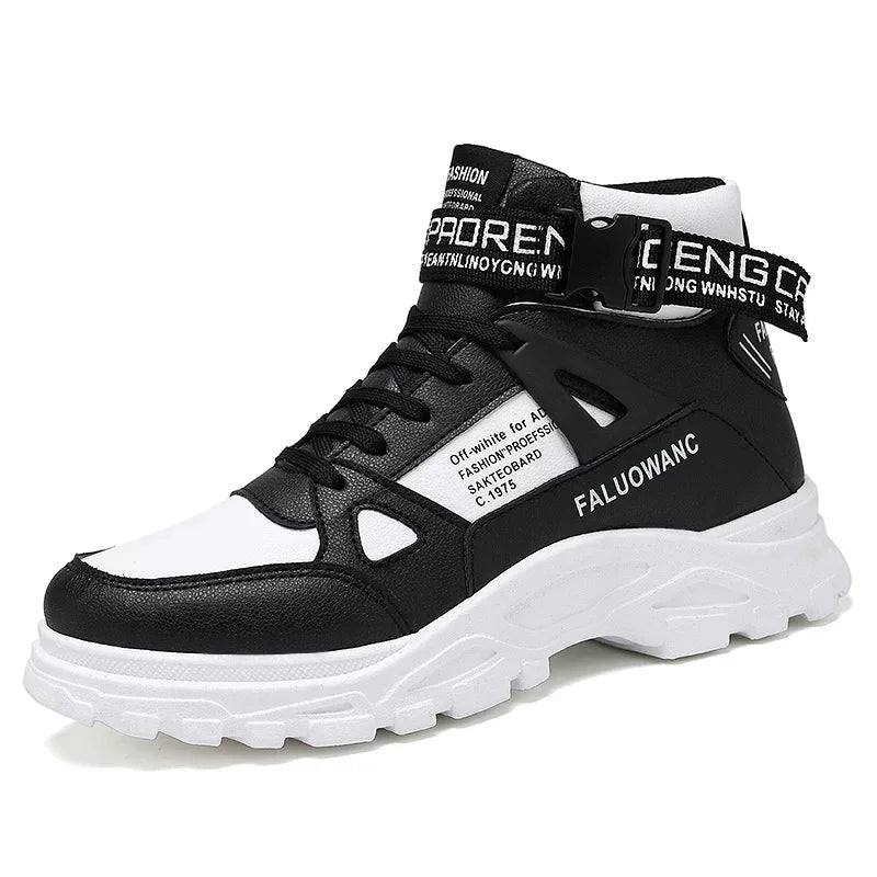 Men's Casual Ankle Boots - Retro Sports Platform Sole Lace-up Shoes