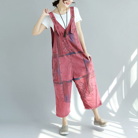 Vintage-Inspired Plus Size Denim Overalls
