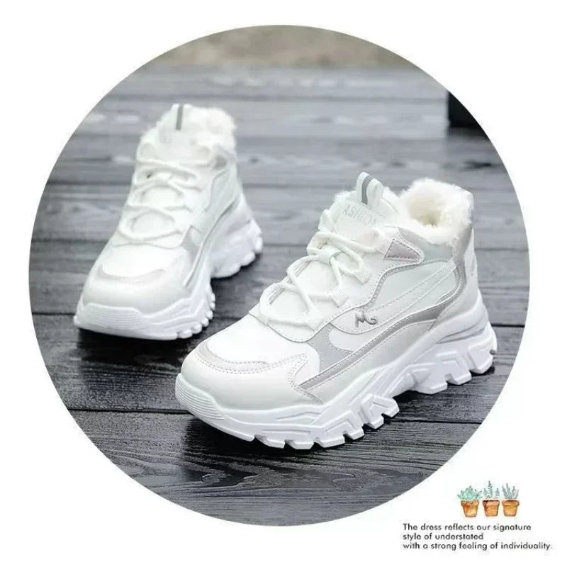 Women's Cotton Suede High Top Boots