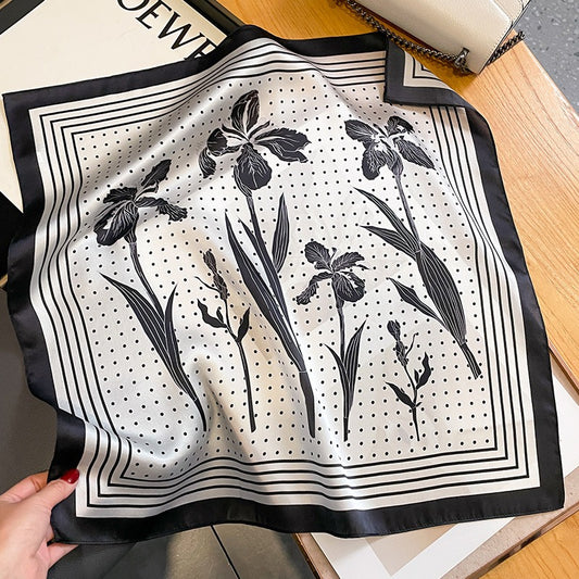 Playful Mulberry Silk Square Scarf for Women