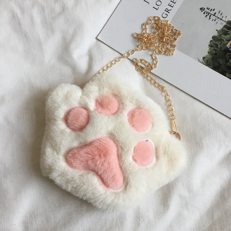 Cute Bear Paw Plush Coin Purse for Kids