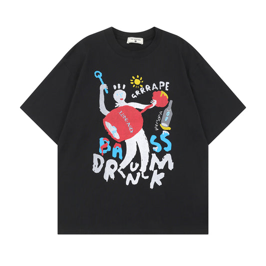 Harajuku Cartoon Print Short Sleeve T-Shirt