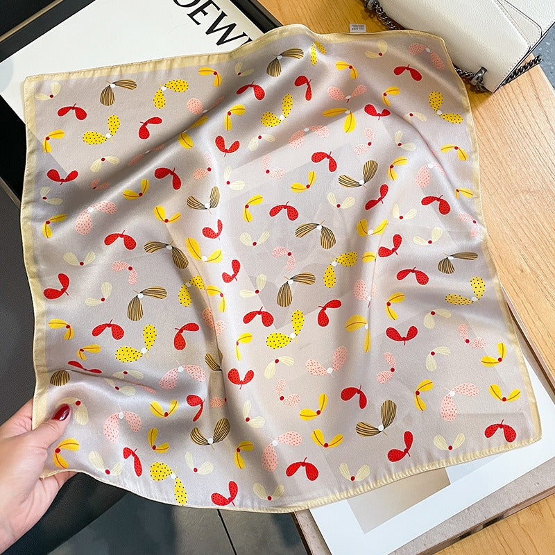 Playful Cashew Fashion Silk Square Scarf - Mulberry Silk